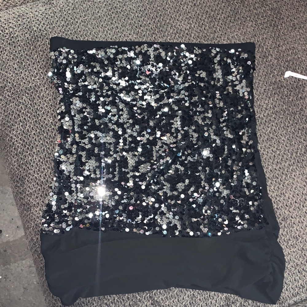 Black Sequin strapless top - Sparkling Party top